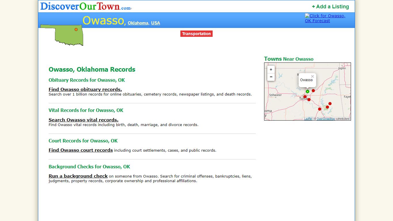 Owasso OK Oklahoma Public Records, Obituaries, Court Records, and Death ...